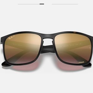 Polarized Unisex Ray-ban Tortoise CHROMINANCE  Sunglasses  w/ purple lenses-